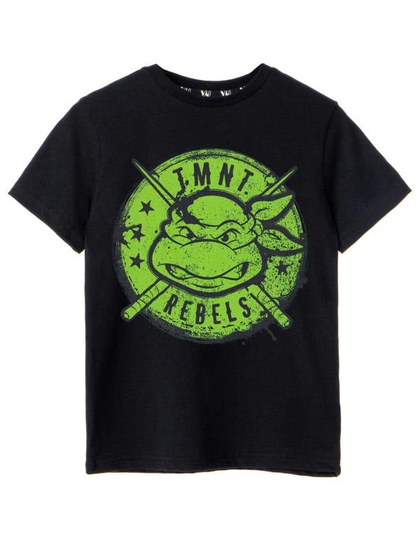 Teenage Mutant Ninja Turtles Boys Black Rebels Short Sleeved T-Shirt
