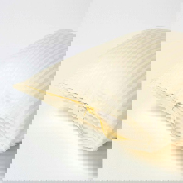 HOMESCAPES Silky 330 TC Egyptian Cotton Satin Stripe Pillowcase, European Size