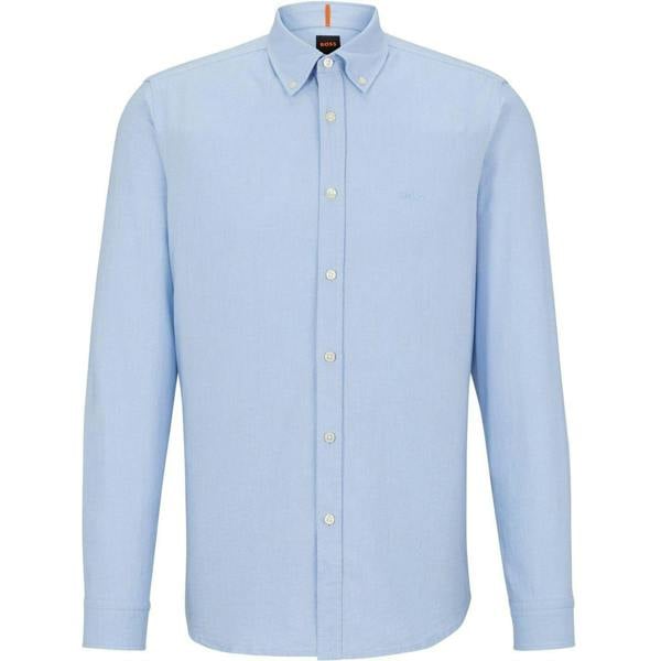 Boss Mens Rickert Oxford Shirt - Blue - 