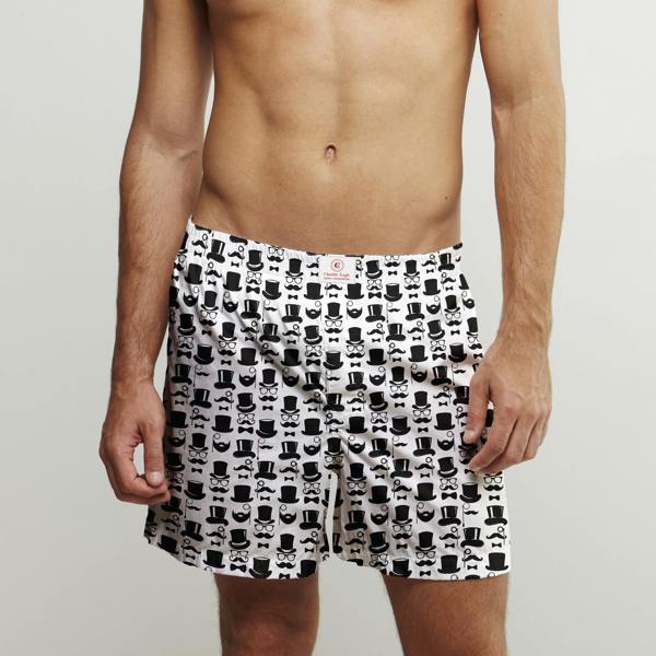 MOUSTACHE MAN COTTON POPLIN PRINT BOXER SHORTS – Premium Men's Patterned Shirt by Claudio Lugli | Bold Design, Tailored Fit, Best Printed Shirts