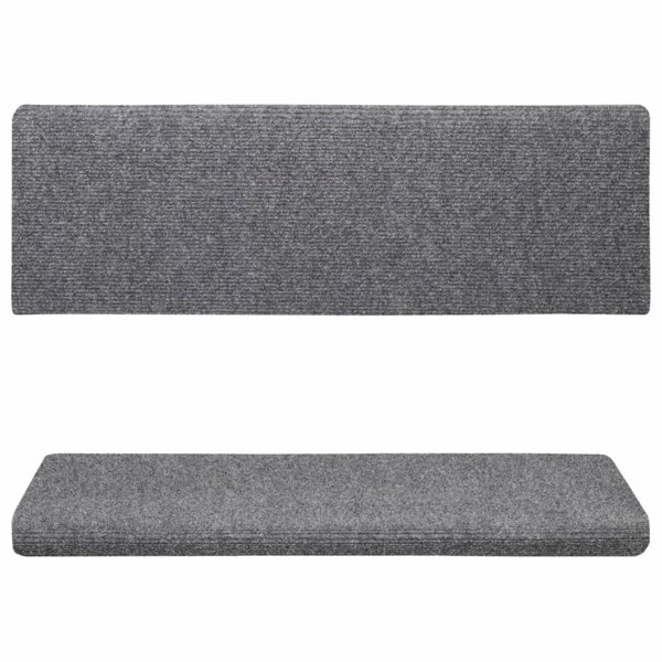 Berkfield Stair Mats 5 pcs Light Grey 65x21x4 cm Needle Punch
