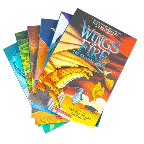 Scholastic Wings of Fire Graphic Novels 6 Books Collection Set (Books 1-6)