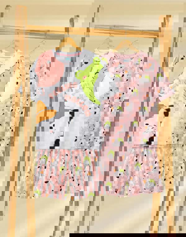 Squishmallows Girls Pink Feelin' Mallow Multi-Pack of 2 Short Sleeve Short Leg Pyjama Set