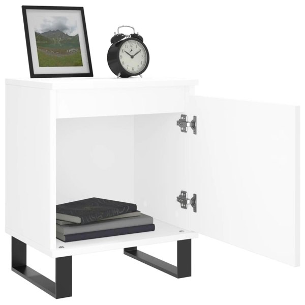 Berkfield Bedside Cabinets 2 pcs White 40x30x50 cm Engineered Wood