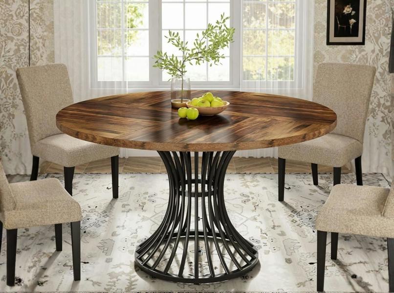 PHD Furniture AXIS Round Dining Table Ø120cm – Rustic Brown