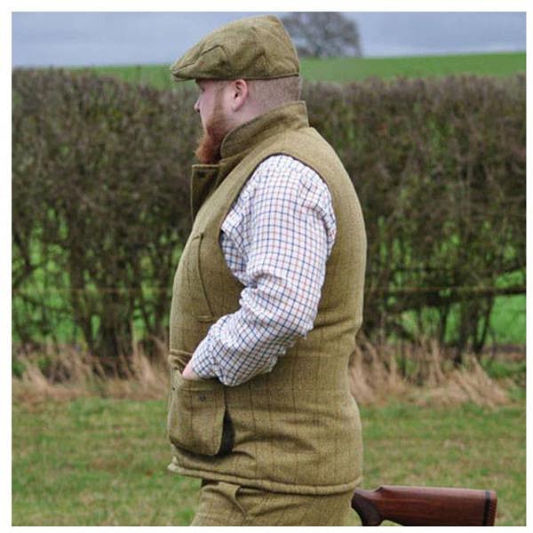 Man Wearing Game Derby Tweed Gilet