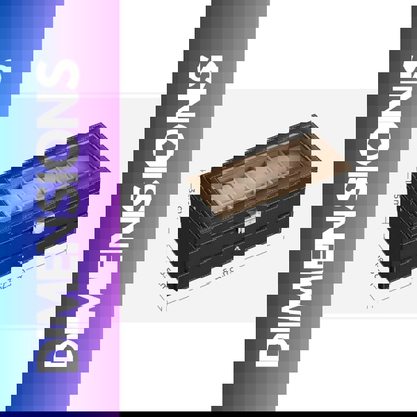 Rafaelo Mobilia Double Layer 12 Slot Watch Box Black