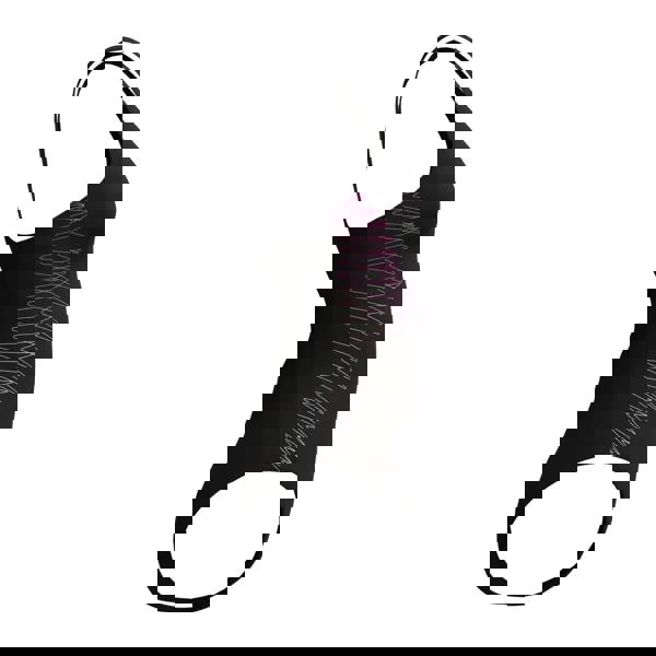 Speedo black placement muscleback swimsuit with pink wavy lines