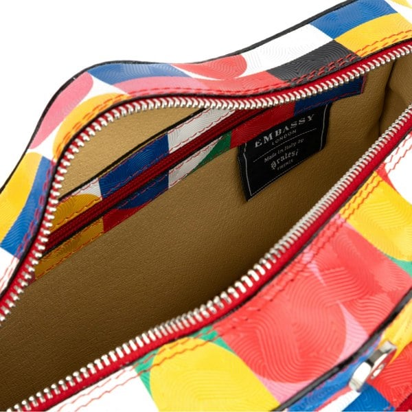 Embassy London Flash - Groovy - Camera shaped leather bag with zip closure and LED inside