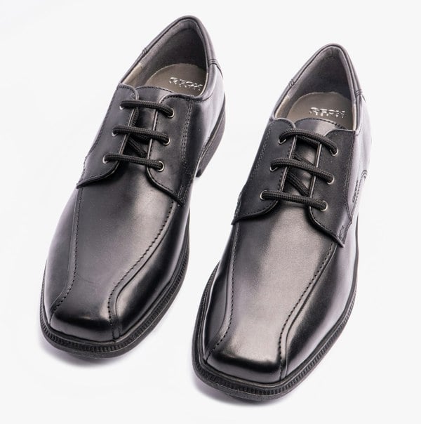 GEOX FEDERICO H Boys Leather School Shoes Black