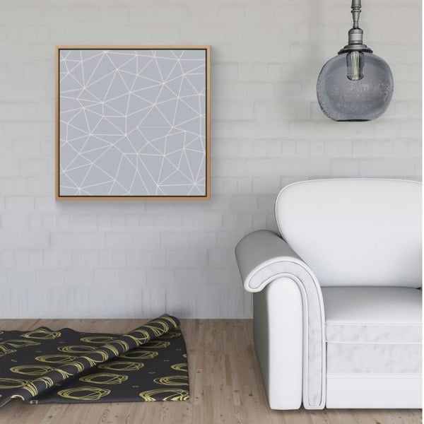 Warren Reed Geometric Triangle Pattern Framed Canvas