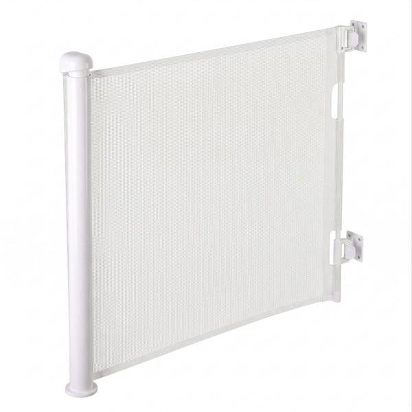 Dekko Retractable Stair Gate One Hand Lock 150cm PVC Mesh For Hallways Grey
