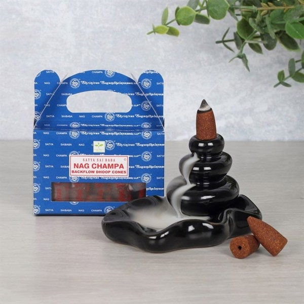 Serano Set of 6 Packets of Satya Nag Champa Backflow Dhoop Cones