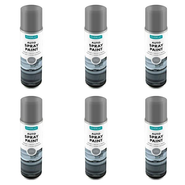 Overlay 6X Overlay Grey Primer Auto Professional Spray Paint 250ml