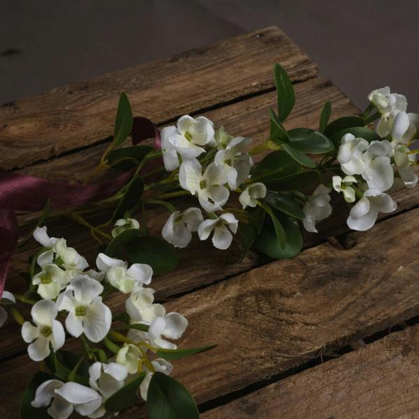 Wyld Haus Set of 3 Artificial Flowers White Spring Mock Orange Stems