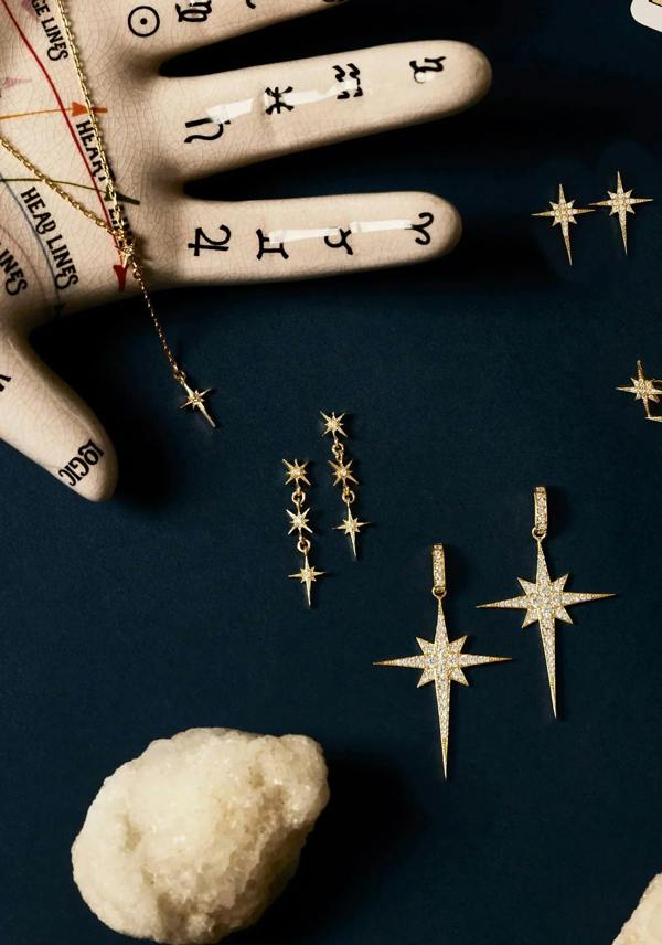 Latelita North Star Small Stud Earrings Silver