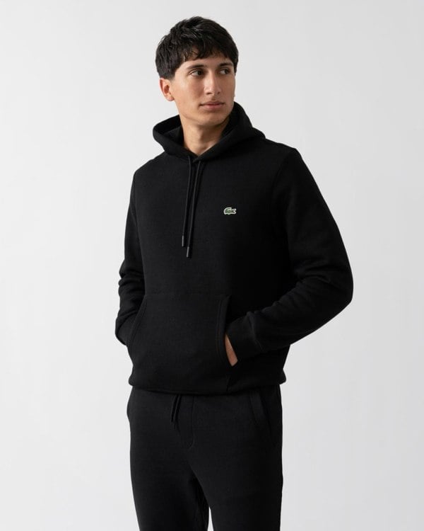 Lacoste Mens Fleece Hoodie - Black 031