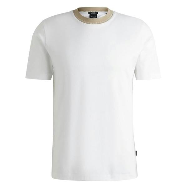 Boss Mens Crew Neck Regular T-Shirt - White - 