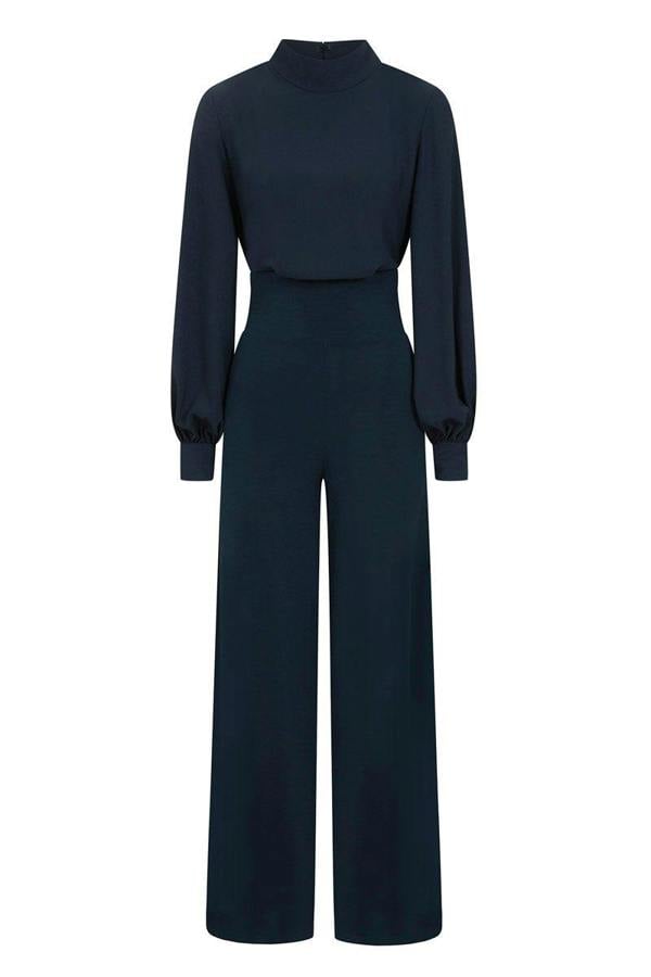 HotSquash Wide Leg Jumpsuit with Blouson Sleeve