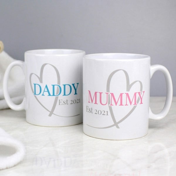 Personalised Memento Company Personalised Mummy & Daddy Mug Set