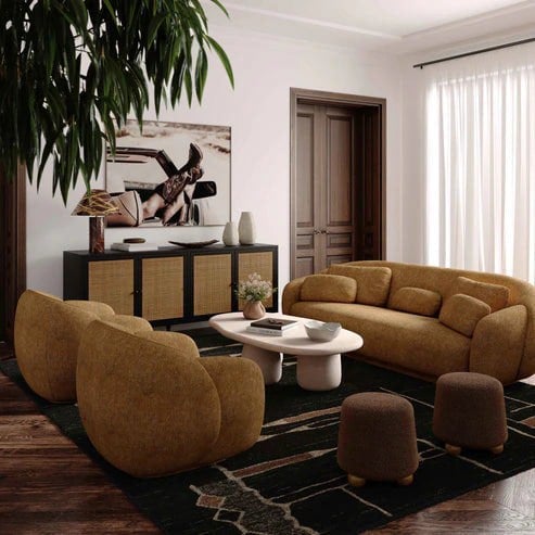 Furniture Edit Misty Brown Boucle Sofa