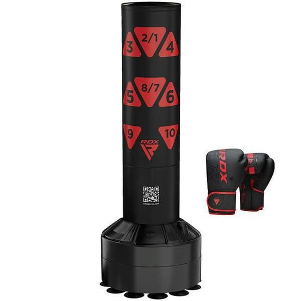 RDX Sports FREE STANDING KIDS PUNCH BAG TARGET RED-4FT