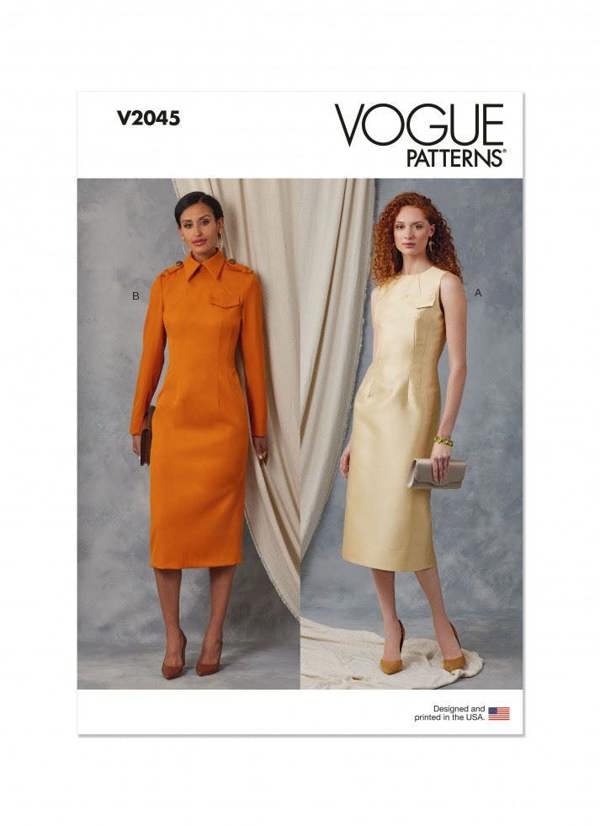 Vogue Sewing Pattern 2045, Dresses for Women, B5 (8-10-12-14-16) - Intermediate