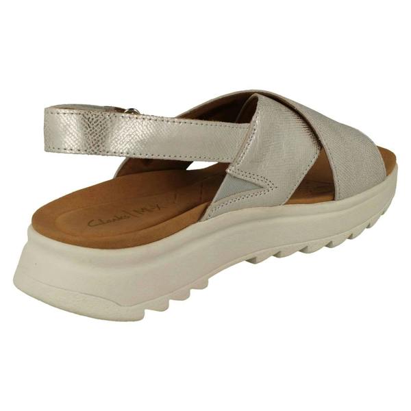 Clarks Ladies Clarks Cross Detailed Chunky Sole Slingback Sandals DashLite Wish