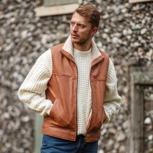 Ashwood Men's Leather Waistcoat : Sigma