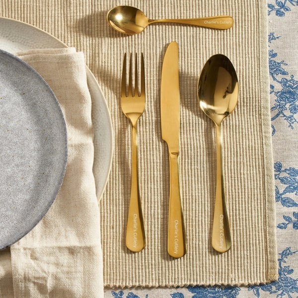 Personalised Stainless Steel 3 Piece Cutlery Set - MYLEE London
