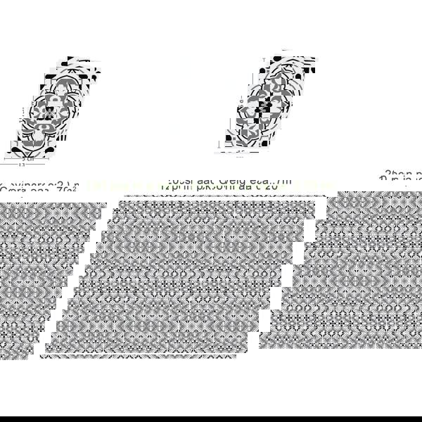 WALPLUS WT1540 - Seamless Antique Floral Tiles Design Wall Stickers Set 2 - 15 x 15 cm (6 x 6 inches) - 24 pcs