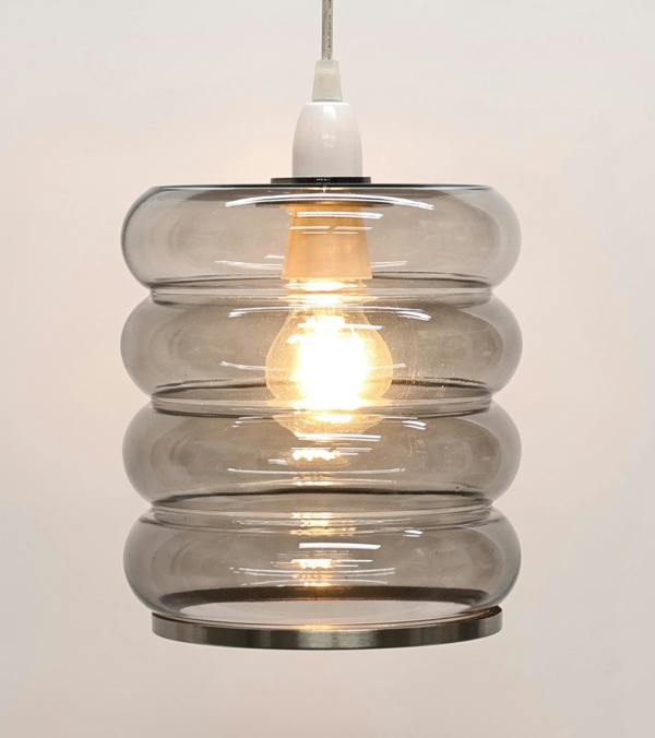 Pagazzi Lighting Cassia Smoke Glass Easy-Fit Pendant