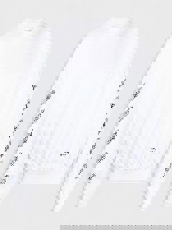 Off-White Scribble Diag Print Sweatshirt White