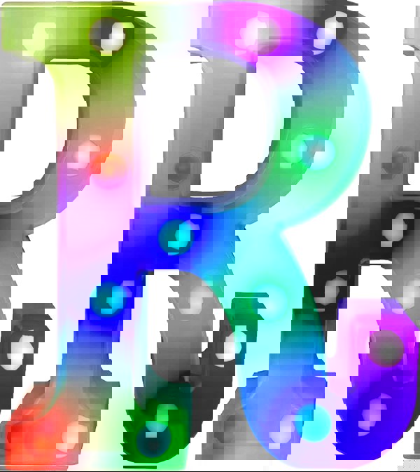 St Helens Battery Operated RGB Letter   With Remote Control Letter R