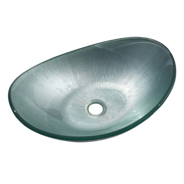 Oval Bathroom Art Tempered Glass Sink Bathroom Sinks Living and Home