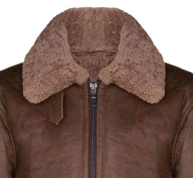 Infinity Leather Mens B3 WW2 Sheepskin Leather Flying Aviator Jacket-Houston
