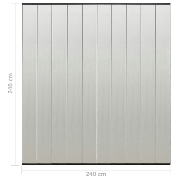 Berkfield Insect Door Screen with 10-Piece Mesh Curtain Black 240x240 cm