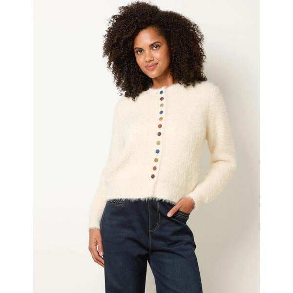 Blue Vanilla Soft Round Neck Cardigan