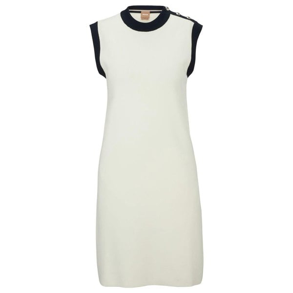 Boss Womens/Ladies Franata Knitted Dress - White/Black