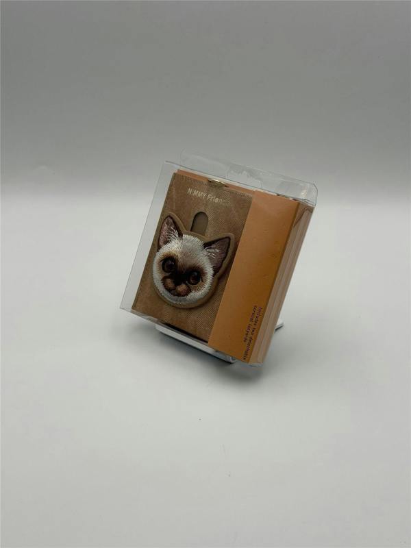 Nimmy Friends Nimmy Big Eye Cute Pet Siamese Cat Face Card Sleeve Holder Brown - N-XDY-KT-026