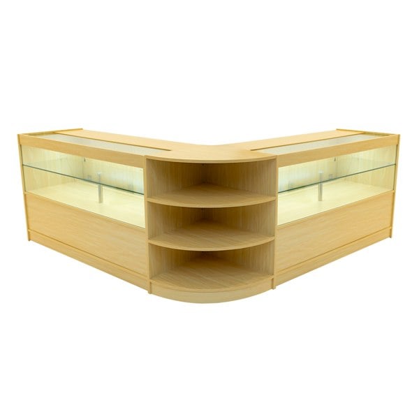 Monstershop Andromeda LED Shop Counter Set LM60 & 2 x C1500 - Maple