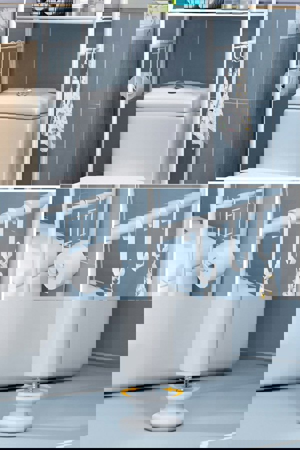 Living and Home 3 Tiers Metal Bathroom Organizer Over Toilet Rack Storage Shelves