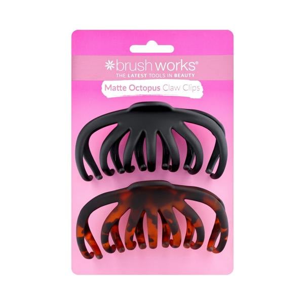 Brushworks Matte Octopus Claw Clips - 2 Pack