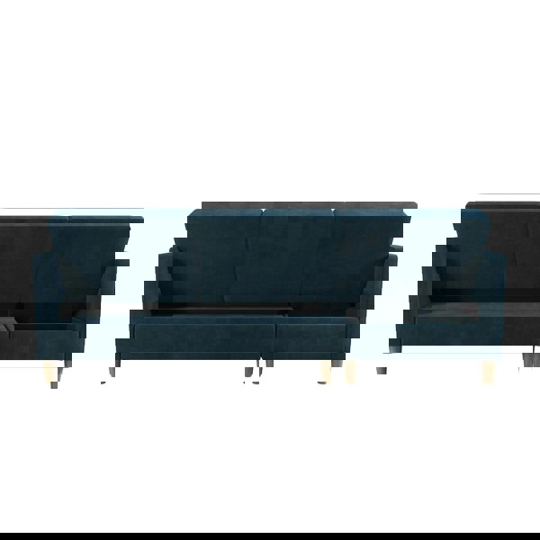 Dorel Home Hartford sectional sofa bed chenille blue with storage