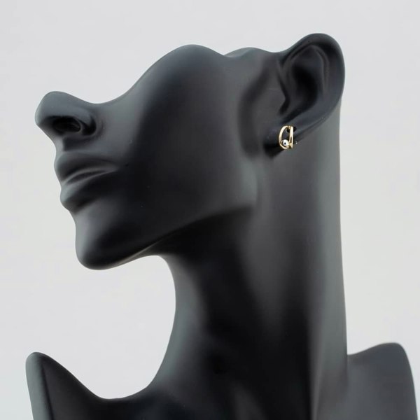 T. H. Baker 9ct Two Colour Gold Open Double Row Hoop Earrings GE2409