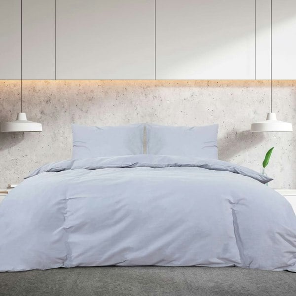 Berkfield Duvet Cover Set Grey 260x240 cm Cotton