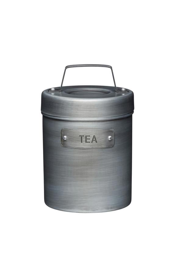 KitchenCraft Industrial Kitchen Vintage-Style Metal Tea Caddy