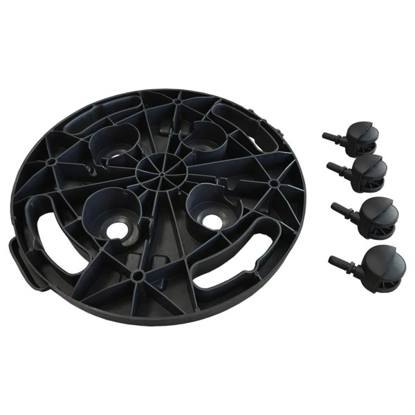 Berkfield Plant Trolley with Wheels Diameter 30 cm Black 170 kg