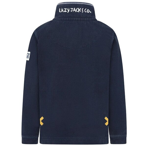 Lazy Jacks LJ700C - Boys 1/4 Zip Pique Sweatshirt - Marine