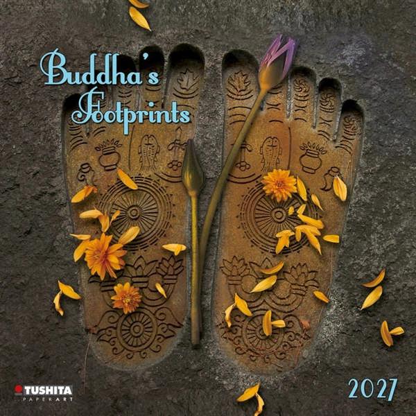 Buddha's Footprints Calendar 2027, Wall Calendars, Month To View, Lifestyle, Gift